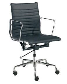 PU leather office Eames chair with low back